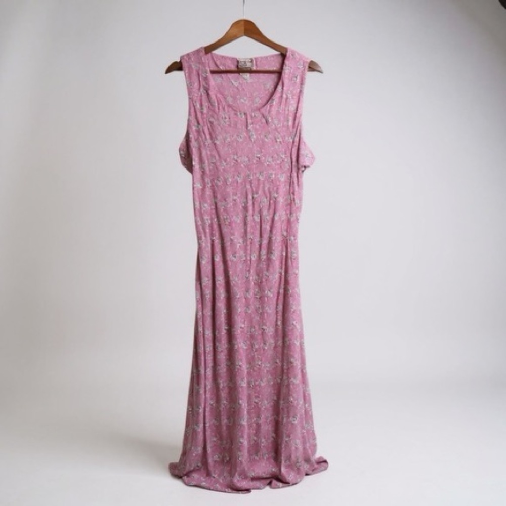 April Cornell Pink Floral Maxi Dress